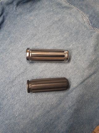 Puños Manillar Harley Cromado y Goma.