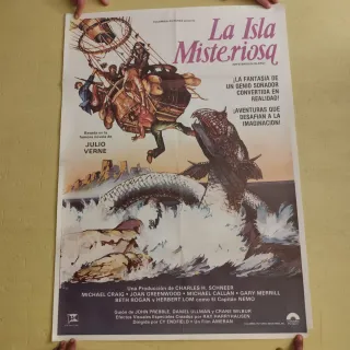 Cartel La Isla Misteriosa (Julio Verne)