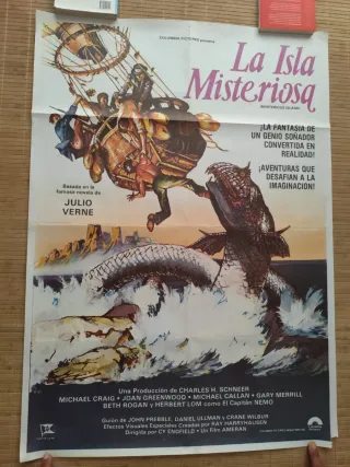 Cartel La Isla Misteriosa (Julio Verne)
