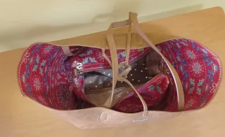 Bolso Desigual Beige y Rojo