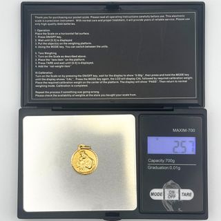 Colgante Medalla Oro 18K, 2.57gr