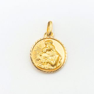 Colgante Medalla Oro 18K, 2.57gr