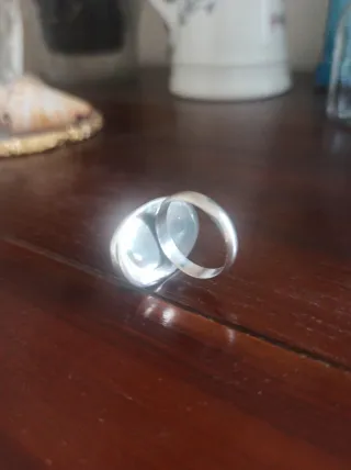 Anillo Nacar Vintage Azul