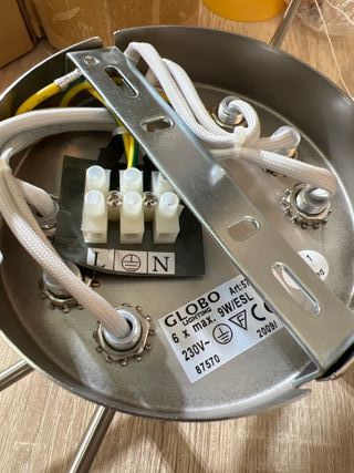 Lámpara de techo moderna cristal y metal