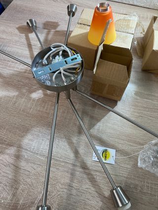 Lámpara de techo moderna cristal y metal