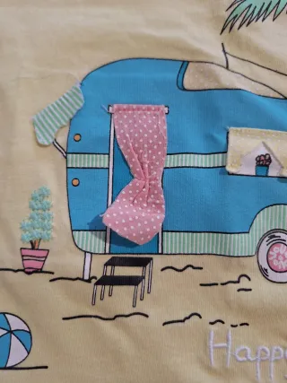 Camiseta niña amarilla "LA CARAVANA" 12 años