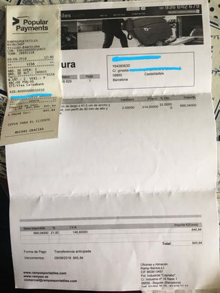 Rampas para carga y descarga en furgonetas