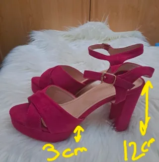 Sandalias fiesta TOP QUEENS fucsia talla 41