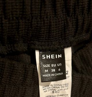 Pantalones anchos Shein negros talla 38