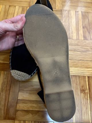 Sandalias Esparto Negro Talla 38