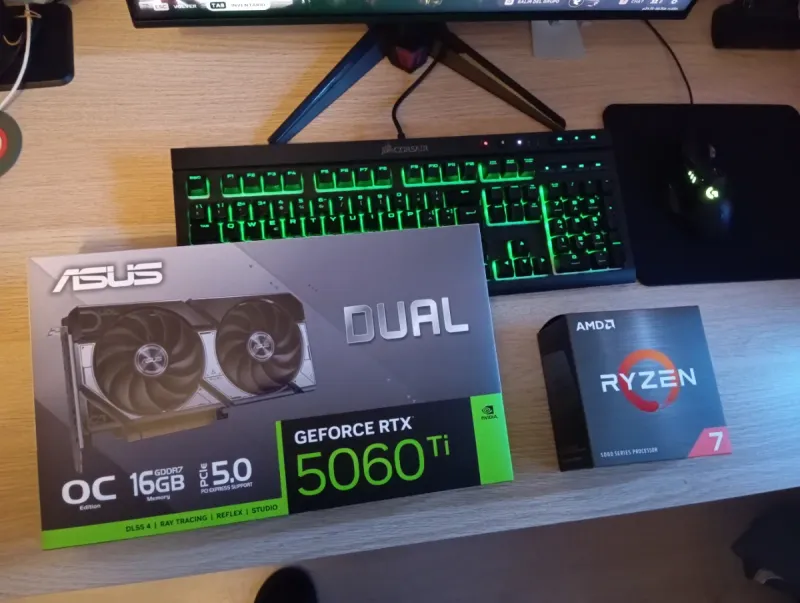 PC Gaming completo RTX 5060 TI 16GB Ryzen 7 32GB afbeelding 3