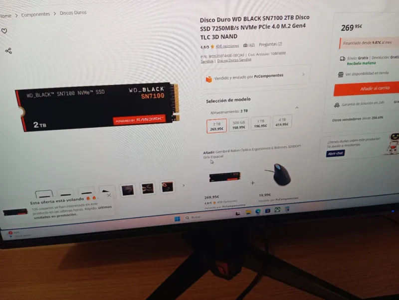 PC Gaming completo RTX 5060 TI 16GB Ryzen 7 32GB afbeelding 4