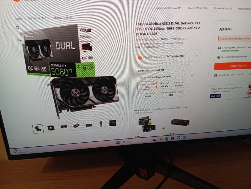 PC Gaming completo RTX 5060 TI 16GB Ryzen 7 32GB afbeelding 7