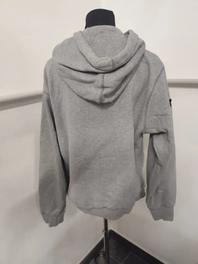 Felpa unisex grigia con stampa cane