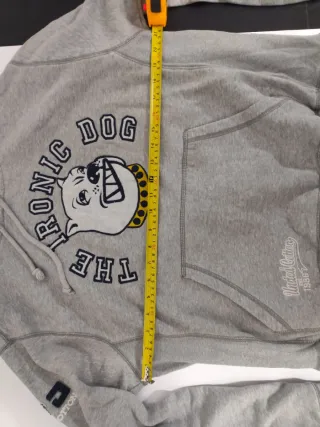 Felpa unisex grigia con stampa cane