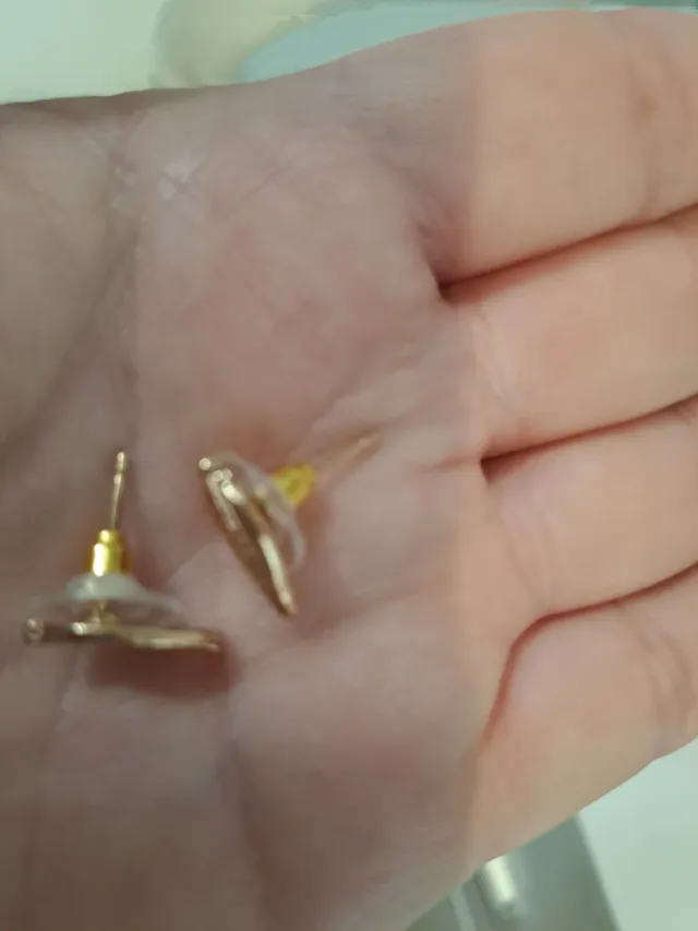 Conjunto 2 pares pendientes hoja dorados