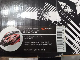 Casco Ciclismo GES Rayas Rojas y Blancas