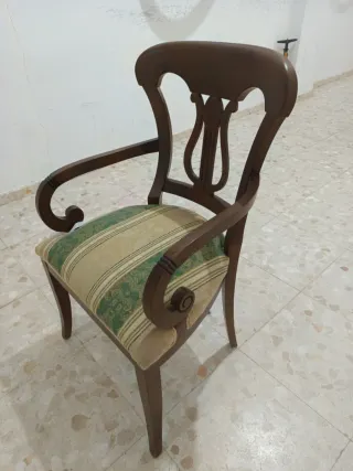 Sillón de dormitorio madera y tela