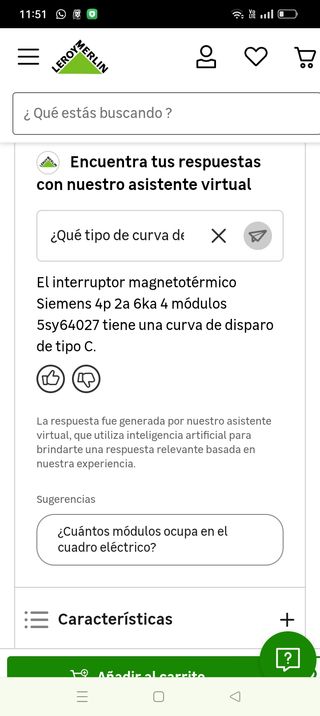 Interruptor Magnetotérmico Siemens SSJ64 C10