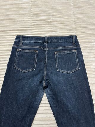 Vaqueros Kiabi Rectos Azul Oscuro Mujer