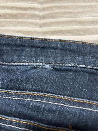 Vaqueros Kiabi Rectos Azul Oscuro Mujer