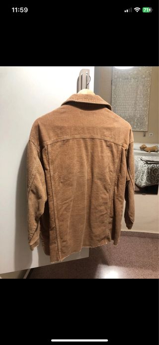 Chaqueta ZARA Corduroy Beige/Marrón