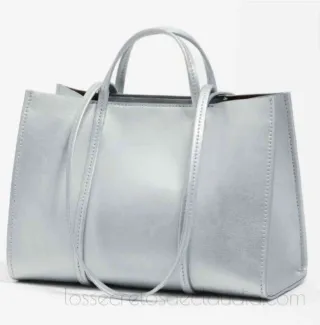 NUEVO bolso BIMBA Y LOLA plateado PIEL tendencia