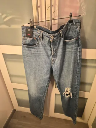 Jeans Levi's Azules Rotos Talla 31