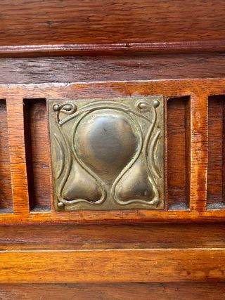 Espejo antiguo de madera y biselado