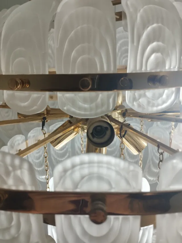 Lámpara Colgante Cristal y Metal