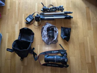 Canon 450D + 3 Objetivos + 2 Trípodes