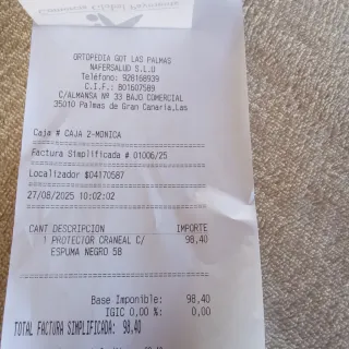 Gorro protección caídas