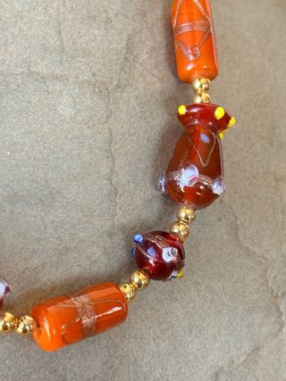 Collana vintage in vetro di Murano anni '80