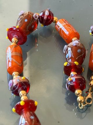 Collana vintage in vetro di Murano anni '80