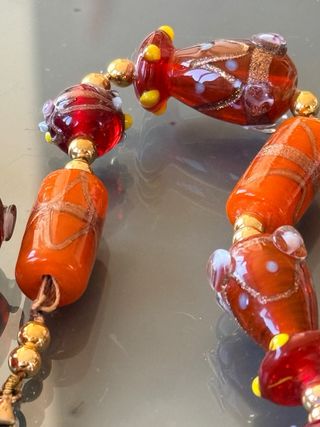 Collana vintage in vetro di Murano anni '80