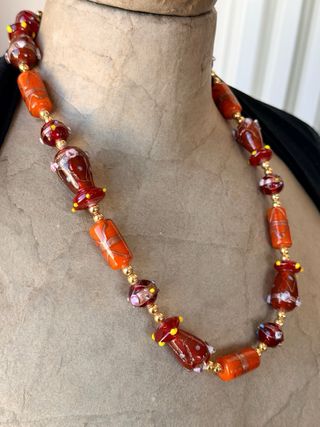 Collana vintage in vetro di Murano anni '80