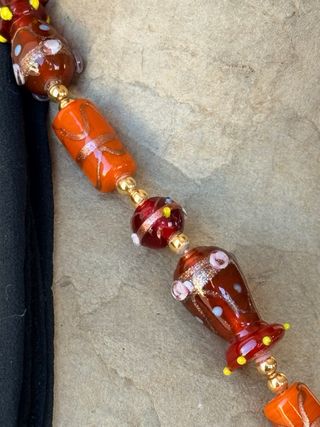 Collana vintage in vetro di Murano anni '80