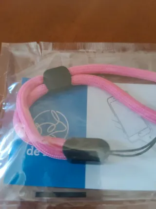 Supporto per smartphone con laccetto rosa