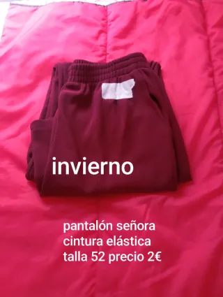 Pantalón señora invierno talla 52 cintura elástica