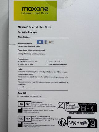 Disco Duro Externo Maxone 500GB USB 3.0