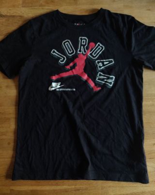 T-shirt Jordan Nike basket nera rossa 15 anni