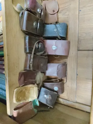 Set di custodie in pelle per vecchie fotocamere