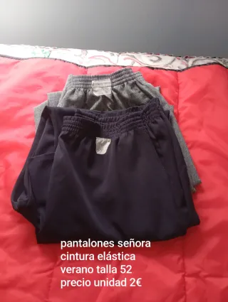 Pantalones señora cintura elástica talla 52