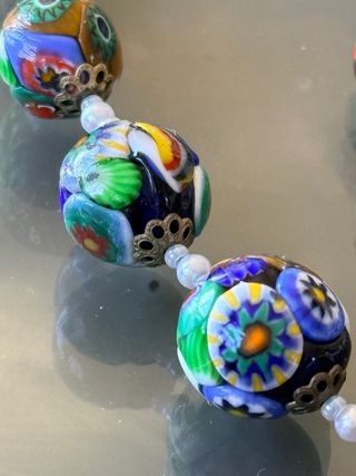 Collana Murano Vetro Millefiori Anni '80