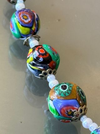 Collana Murano Vetro Millefiori Anni '80