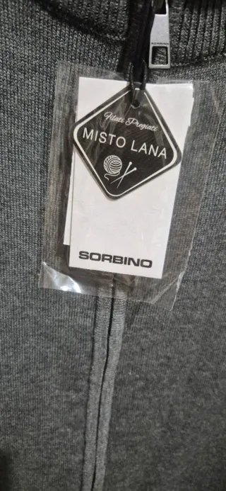 Cardigan Sorbino zip grigio uomo