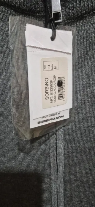 Cardigan Sorbino zip grigio uomo