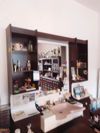 Mueble Peluquería Vintage Madera y Metal