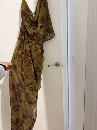 Vestido Zara Talla Xl Verde Oliva Nuevo