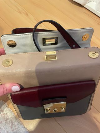 Bolso Beige y Morado